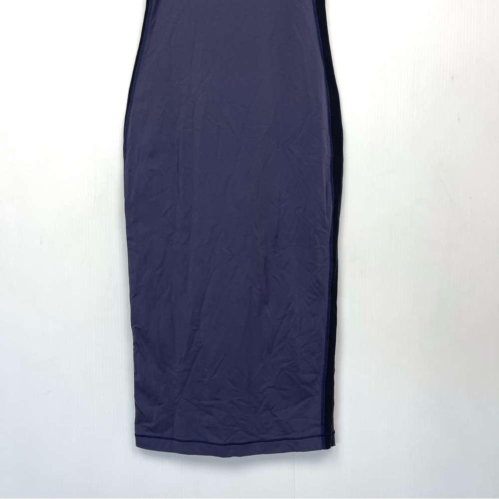 RARE Lululemon Lab Noir Bodycon Midi Dress Cadet Blue - Picture 5 of 13